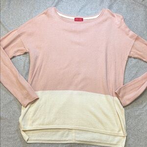 Elle Blush and Ivory Knit Top